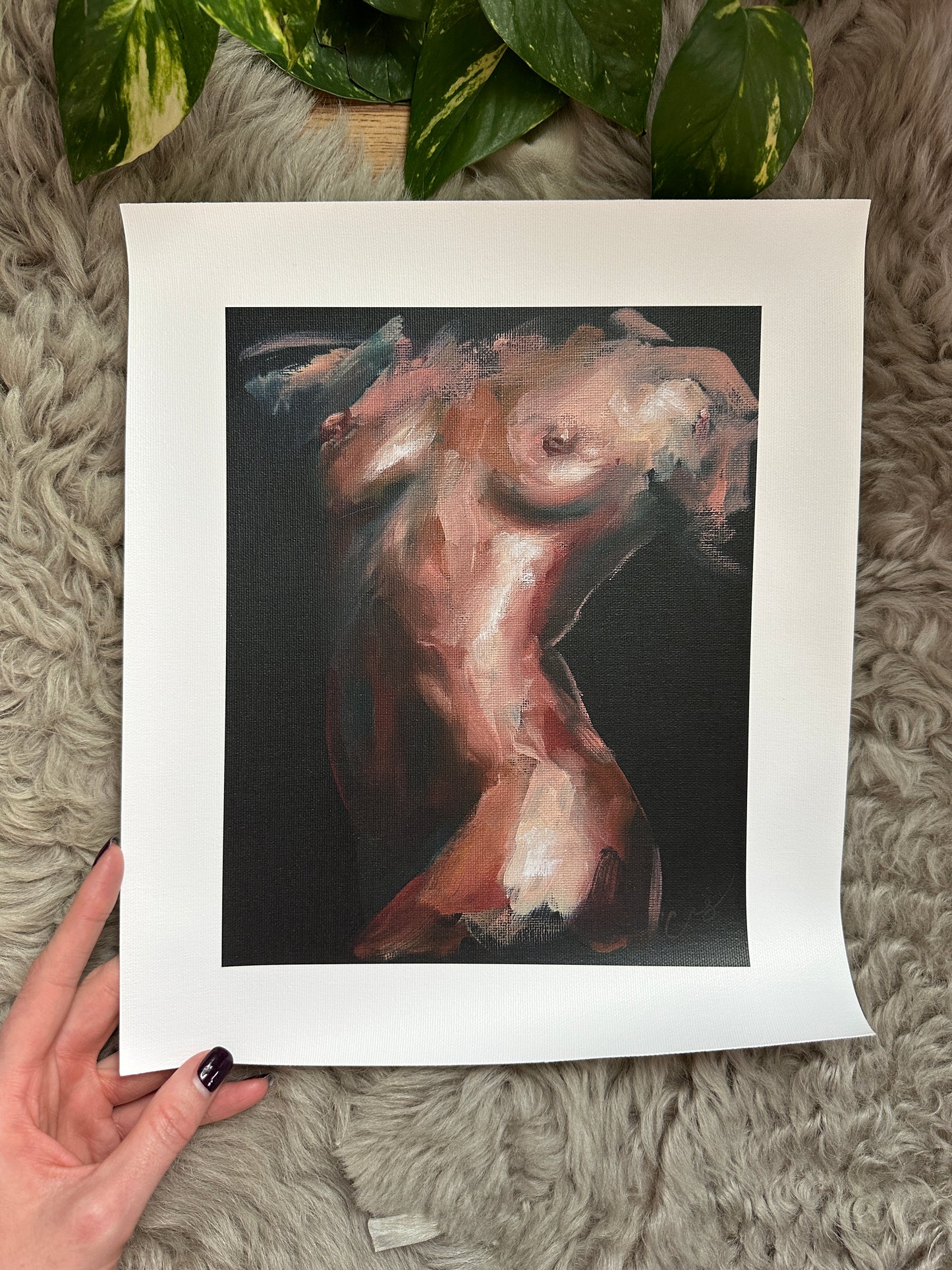 "Noir Eros" - Fine Art Canvas Print