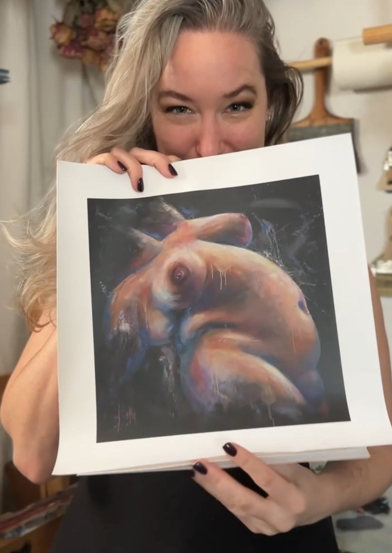 "Noir Vibrance" - Fine Art Canvas Print
