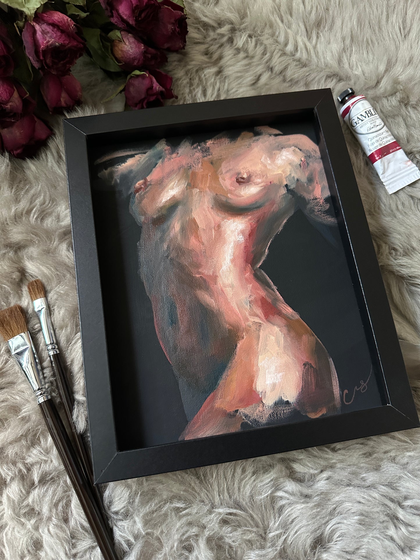 "Journey Through the Obsidian Veil" - Original Oil Painting