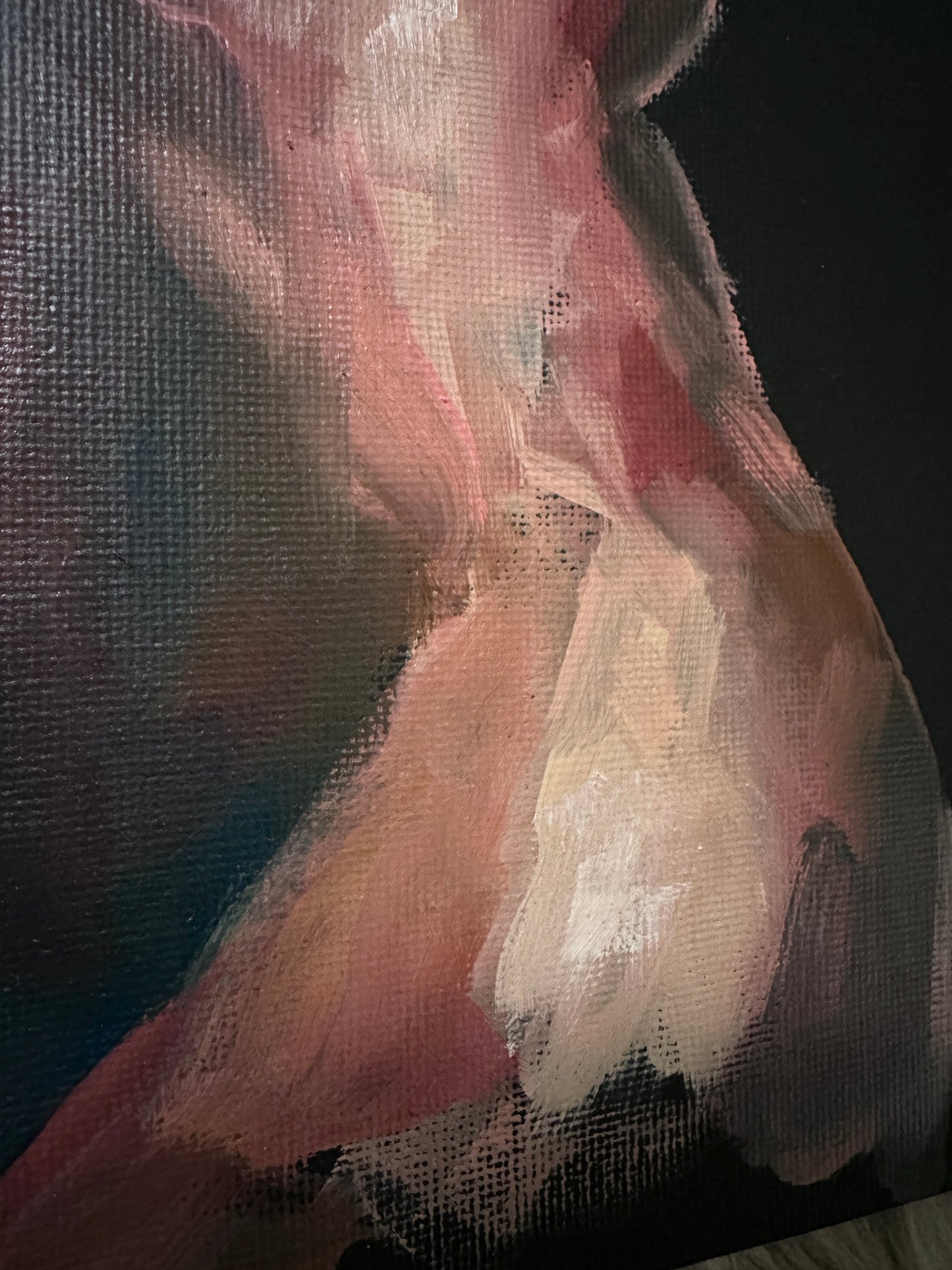 "Journey Through the Obsidian Veil" - Original Oil Painting
