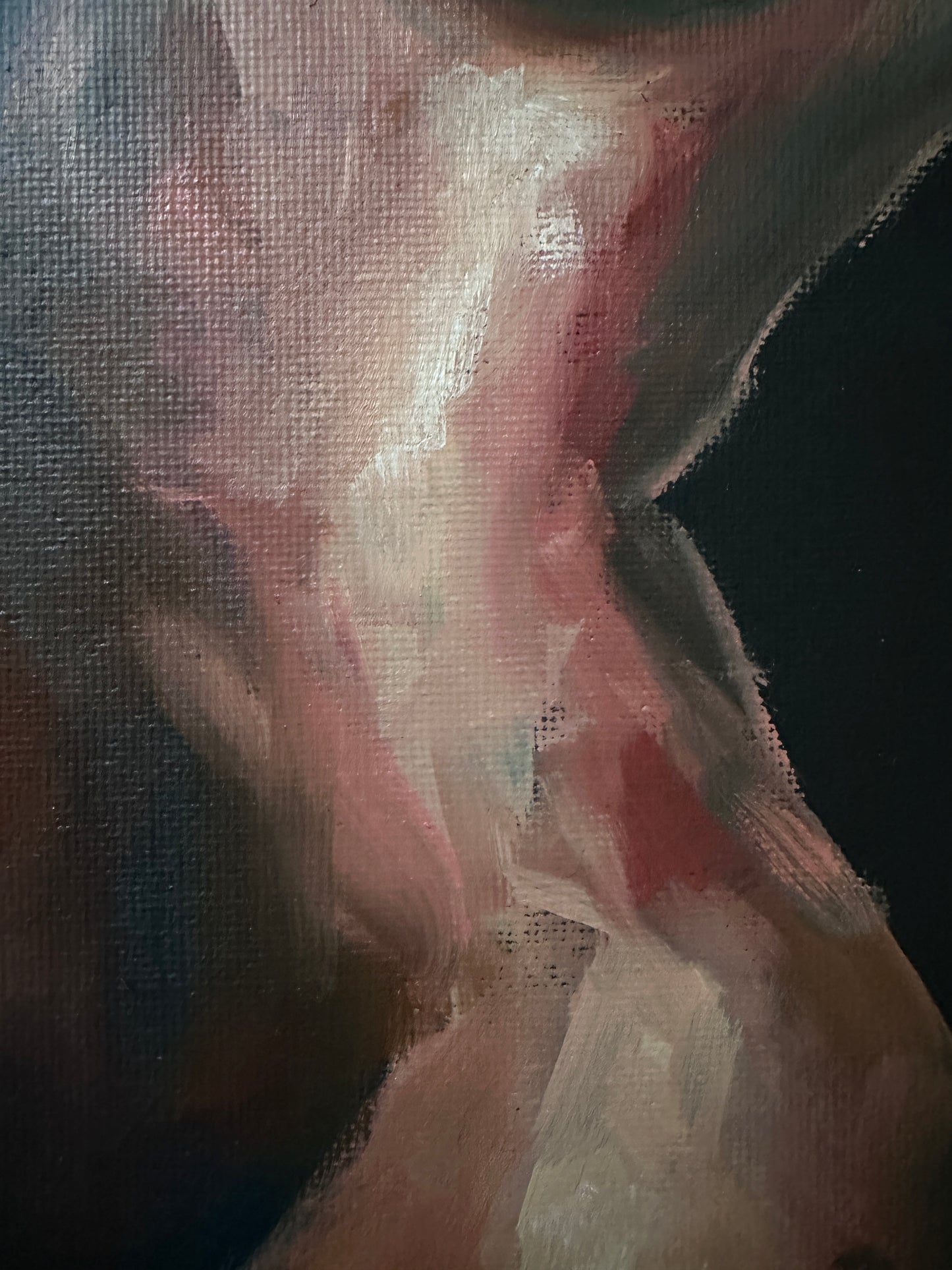 "Journey Through the Obsidian Veil" - Original Oil Painting