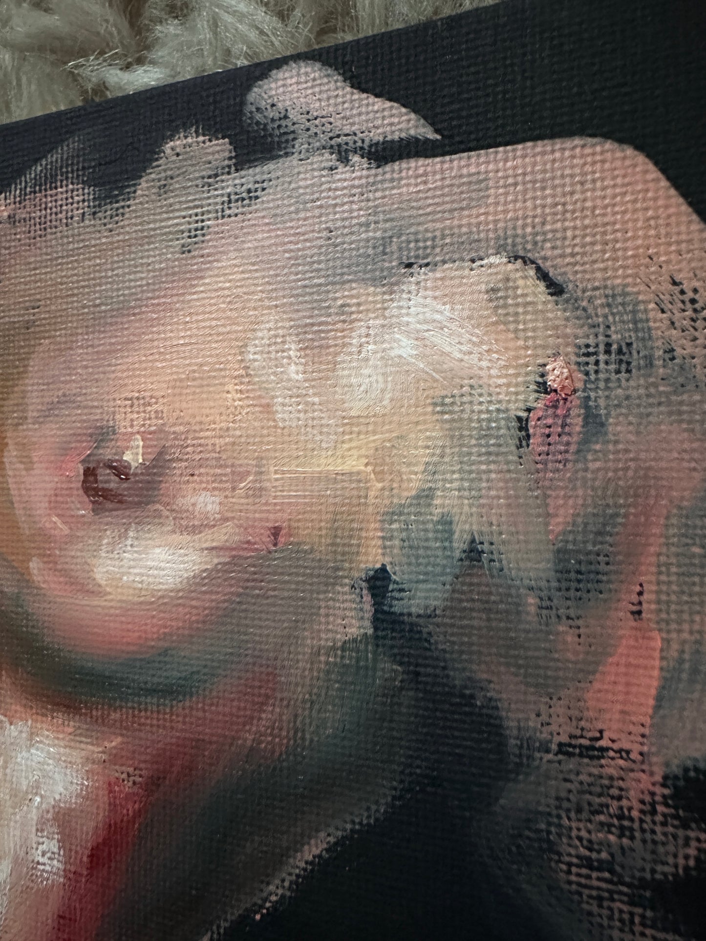 "Journey Through the Obsidian Veil" - Original Oil Painting