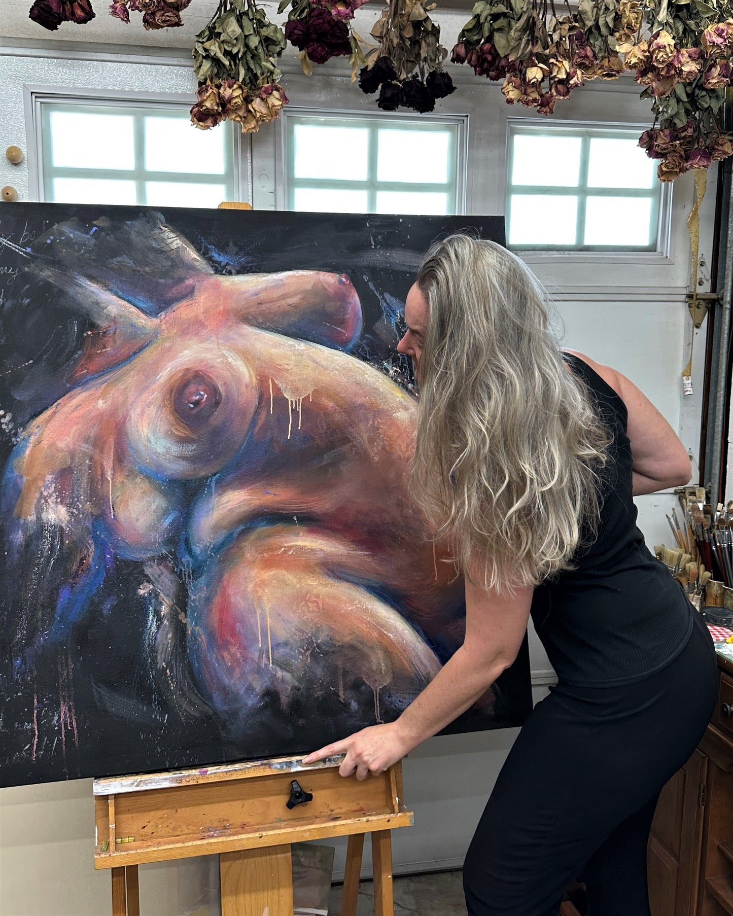 "Unveiling of the Goddess" - Original Oil Painting