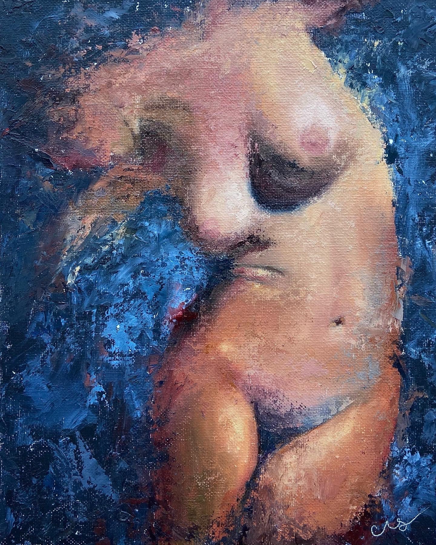 "Muse of Tragedy, Melpomene" - Original Oil Painting