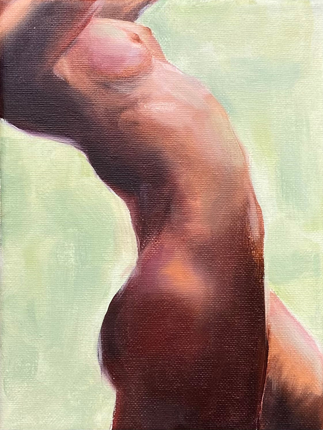 "Petite Nude, Sage" - Original Oil Painting
