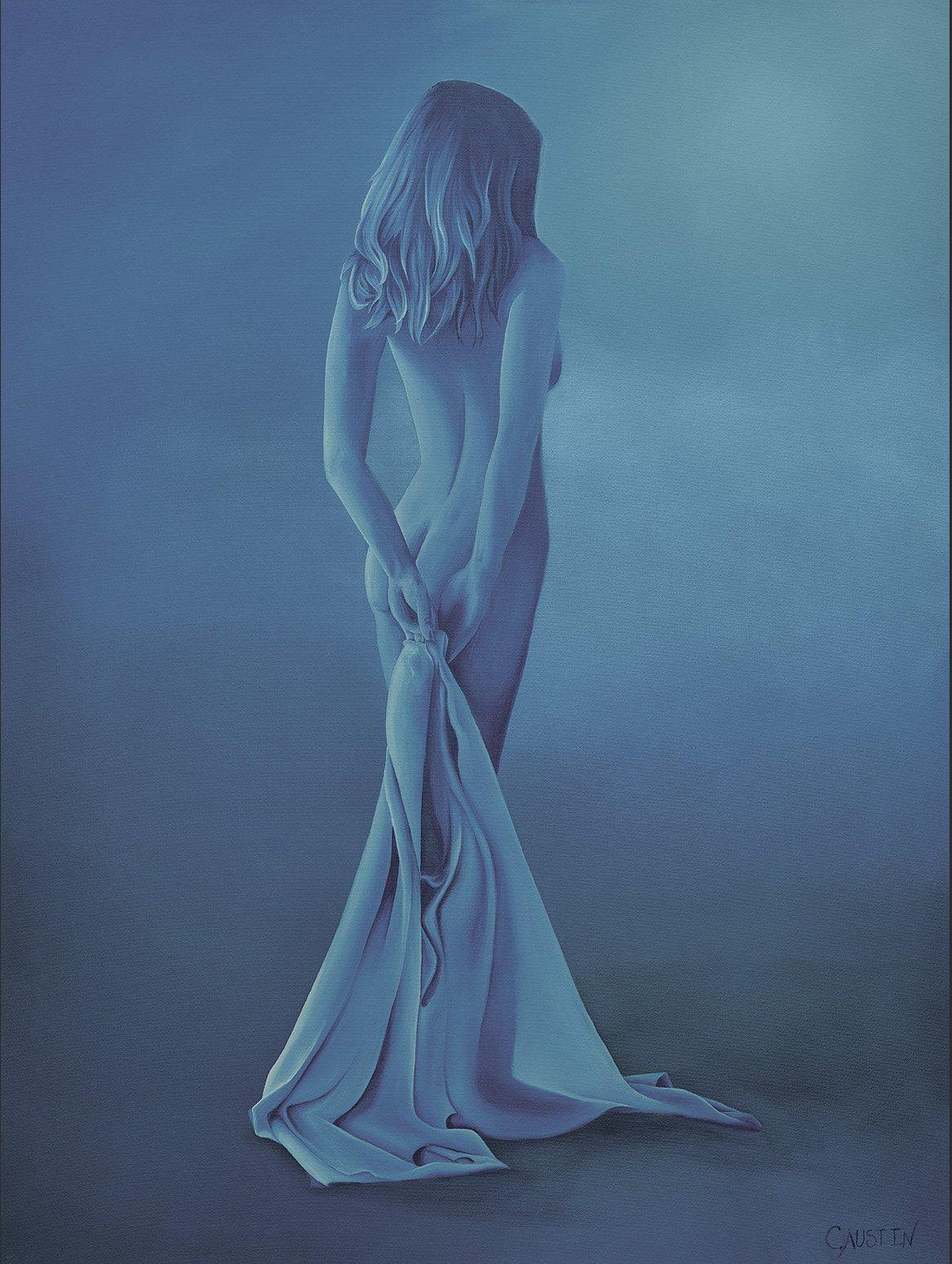 Exuviate - Original-Figurative Fine Art-Fine Art Nude-Oil Painting-Original Art-Original Oil Painting-Fine Art Print-Giclee Print-Canvas Print-Paper Print- Canvas Art Print- Paper Art Print-Painting-Print-Cassidy Austin -Austin Studios