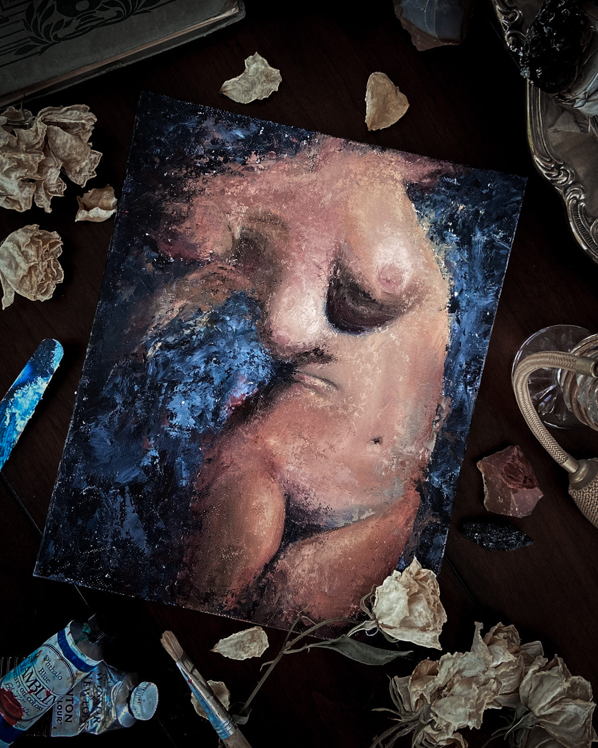 "Muse of Tragedy, Melpomene" - Original Oil Painting