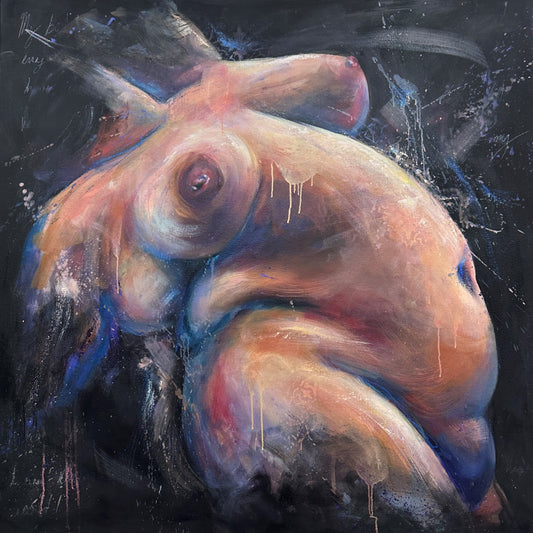 "Unveiling of the Goddess" - Original Oil Painting