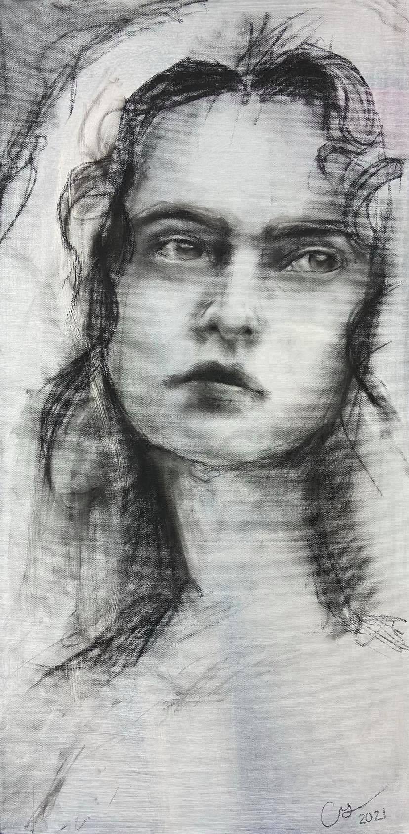 "Study in Coal Nº 1" - Original Oil Painting