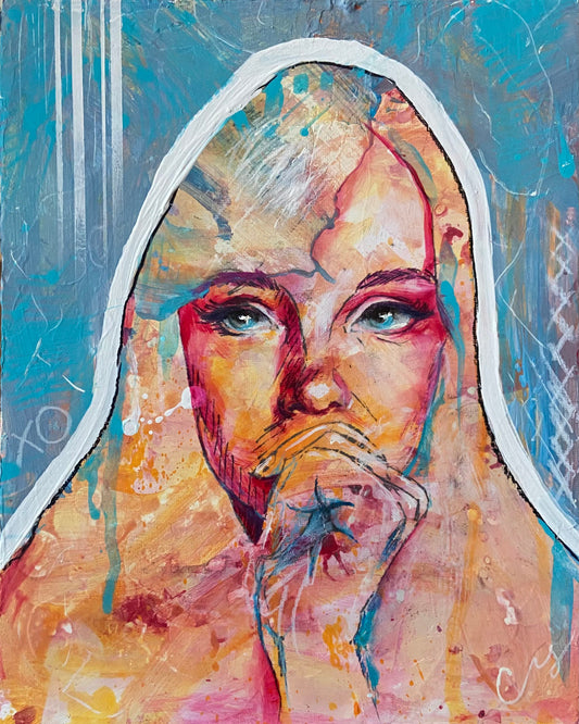 "Coral" - Original Mixed Media Painting